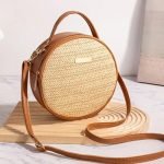 Women’s Pastoral Style Woven Handbag – Vintage Straw Weaving Bag for Summer 2025