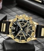 Luxury Black Quartz Watch – Unisex Design for Men & Women, Elegant Style for Daily & Formal Wear, Perfect Gift with Premium Box - Image 2