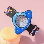 Unisex Macaron Color Silicone Quartz Wristwatch – Soft Strap, Round Dial, Easy-to-Read Arabic Numerals – Cute Gift for Kids & Teens