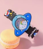 Unisex Macaron Color Silicone Quartz Wristwatch – Soft Strap, Round Dial, Easy-to-Read Arabic Numerals – Cute Gift for Kids & Teens