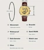 Elegant Quartz Leather Watch – Unisex Business & Fashion Analog Timepiece with PU Strap - Image 8
