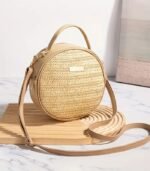 Women’s Pastoral Style Woven Handbag – Vintage Straw Weaving Bag for Summer 2025 - Image 2