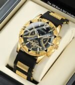 Luxury Black Quartz Watch – Unisex Design for Men & Women, Elegant Style for Daily & Formal Wear, Perfect Gift with Premium Box - Image 3