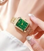 Elegant Women’s Quartz Watch – Square Dial with Roman Numerals, Alloy Band, Classic Casual Style - Image 2