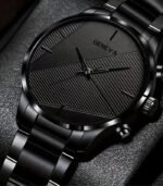 Stylish Men's Quartz Watch with Stainless Steel Strap – Perfect Business Accessory and Gift for Birthdays - Image 3