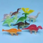 12pcs Glow-in-the-Dark Mini Dinosaur Toys | Multicolor Baby Dinosaurs for Kids, Party Favors & Holiday Gifts - Image 3