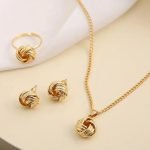 Vacation Style 4-Piece Jewelry Set -  Fashionable Daily Wear & amp; Vacation Accessory, Hypoallergenic, Ideal for Women