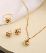 Vacation Style 4-Piece Jewelry Set -  Fashionable Daily Wear & amp; Vacation Accessory, Hypoallergenic, Ideal for Women