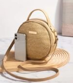 Women’s Pastoral Style Woven Handbag – Vintage Straw Weaving Bag for Summer 2025 - Image 3