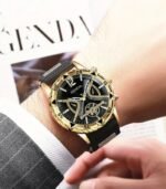 Luxury Black Quartz Watch – Unisex Design for Men & Women, Elegant Style for Daily & Formal Wear, Perfect Gift with Premium Box - Image 4