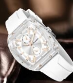 A stylish men’s quartz watch designed with a minimalist dial and a casual sports-inspired college style - Image 4