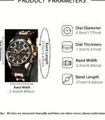 Men’s Fashion Quartz Watch – Sleek Business Casual Style, Durable Silicone Strap - Image 3