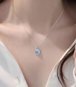 5PCS Imitation Moonstone Jewelry Set – Elegant Style for Every Occasion, Includes Necklace, Earrings, Bracelet & Ring - Image 4