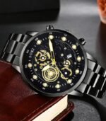 Men’s Quartz Wristwatch – Classic Digital Dial with Calendar, Stainless Steel Strap | Business, Casual & Party Wear | Perfect Gift for Brother - Image 5