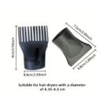 2pcs Hair Salon Styling Tools Set – Concentrator & Comb Attachments for Hair Dryers (4.35–4.5cm Compatible) - Image 3