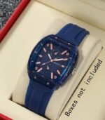 Men’s Luxury Quartz Watch – Square Blue Dial with Golden Hands, Multi-Pointer Chronograph & 24H Display, Lightweight and Durable - Image 5