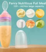 Heytutu 120ml Baby Silicone Food Squeeze Feeder with Spoon – Safe, Portable & Easy to Use - Image 5