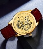 Elegant Quartz Leather Watch – Unisex Business & Fashion Analog Timepiece with PU Strap - Image 3