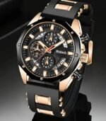 Men’s Fashion Quartz Watch – Sleek Business Casual Style, Durable Silicone Strap