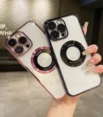 Luxury Magnetic Plating Clear Phone Case – Slim Acrylic MagSafe Cover for iPhone 16, 15, 14, 13, 12, 11 Pro Max & Plus Models