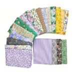 Buyvuy 40pcs Floral Print Cotton Fabric – 15x15cm DIY Quilting Set with 20 Unique Designs for Sewing, Patchwork & Home Décor - Image 2