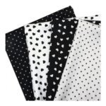 Buyvuy Heart Dot Print Super Soft Premium Chiffon Fabric – 59x19.68" | 100% Polyester | Lightweight & Elegant Fabric for DIY Crafts, Party Décor, Gift Wrapping & Dressmaking