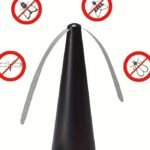 Compact Outdoor Mosquito & Fly Repellent Fan – Rechargeable Black Insect Repeller for Camping & Picnic