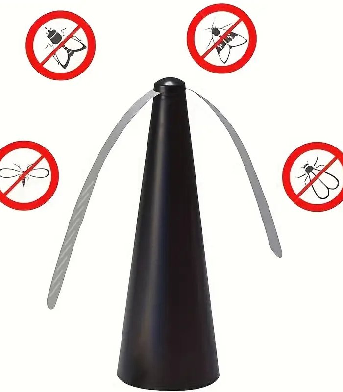 Compact Outdoor Mosquito & Fly Repellent Fan – Rechargeable Black Insect Repeller for Camping & Picnic