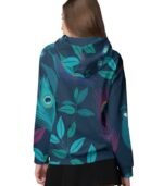 Women’s 3D Peacock Print Hoodie – Artistic Leaf Design Pullover with Drawstring Hood | Soft, Stretchy & Stylish Sweatshirt for Fall and Winter - Image 6