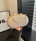 Light Luxury Sequin Simple Handbag – Elegant Evening Clutch & Chain Shoulder Bag for Women