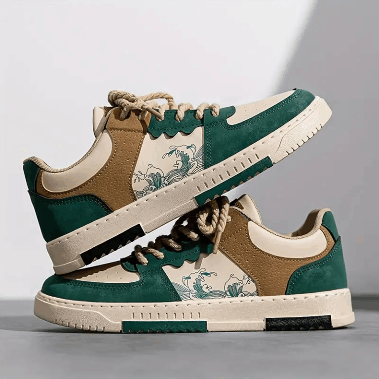 Men’s Retro Casual Sneakers – Comfortable Lace-Up Slip-Ons for Daily Wear & Outdoor Activities