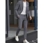 2pcs Men’s Suit Set – Formal Jacket and Pants for Business, Weddings & Casual Dinners - Image 3