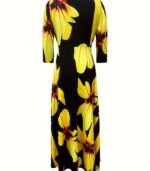Women’s Floral A-Line Dress – Adjustable Waist Tie, Long Sleeves & Round Neck | Soft, Stretchy Fabric for All-Season Casual & Formal Wear - Image 7