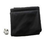 Buyvuy 1m/2m Black Cotton Fabric – 56" Wide Soft Solid Color Fabric for Sewing, Crafting & DIY Projects | Minimalist Design | Fabric by the Yard