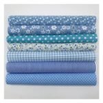 Buyvuy 7pcs 25x25cm 100% Cotton Twill Fabric – Cute Car & Star Patterns, Pre-Cut Quilting Squares for DIY Patchwork, Sewing & Craft Projects - Image 2