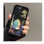 New Black Boys iPhone Cover – Stylish Black Case with Colorful Print | Shockproof & Trendy Design - Image 3