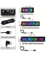 Flexible Display Sign Demon Eyes LED Panel – RGB LED Matrix Pixel Panel, Bluetooth APP Programmable, Car Truck Decorative Display Screen