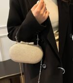 Light Luxury Sequin Simple Handbag – Elegant Evening Clutch & Chain Shoulder Bag for Women - Image 2