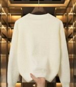 Women’s Blue Winter Sweater – Soft Slim-Fit Pullover with Leaf Pattern for Cozy Seasonal Style - Image 13