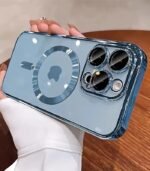 Luxury Magnetic Clear Phone Case – Plating Acrylic Cover for iPhone 16, 15, 14, 13, 12, 11 Pro Max, Plus Series - Image 3