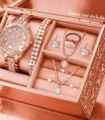 Elegant Quartz Watch with 10pcs Jewelry Set – Minimalist Round Business Style, Perfect Gift for Women - Image 2