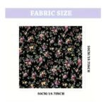 Buyvuy 9pcs Black Floral & Polka Dot Fabric Bundle – 100% Cotton Fat Quarters for Sewing, Quilting & DIY Crafts (50x50cm) - Image 4