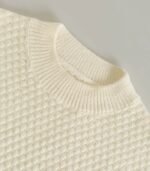 Women’s Blue Winter Sweater – Soft Slim-Fit Pullover with Leaf Pattern for Cozy Seasonal Style - Image 14