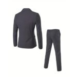2pcs Men’s Suit Set – Formal Jacket and Pants for Business, Weddings & Casual Dinners - Image 4