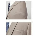 2pcs Classic Suit Set – Men’s Formal Jacket & Pants for Weddings, Parties & Business Events - Image 3