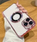 Luxury Magnetic Plating Clear Phone Case – Slim Acrylic MagSafe Cover for iPhone 16, 15, 14, 13, 12, 11 Pro Max & Plus Models - Image 4