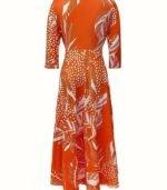 Women’s Floral A-Line Dress – Adjustable Waist Tie, Long Sleeves & Round Neck | Soft, Stretchy Fabric for All-Season Casual & Formal Wear - Image 5