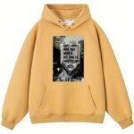 I Don't Know Who I Am" Quirky Urban Street Art Print Hoodie – White PVC Casual Wear | Unisex Fashion Statement Hoodie - Image 5