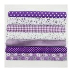 Buyvuy 7pcs 25x25cm 100% Cotton Twill Fabric – Cute Car & Star Patterns, Pre-Cut Quilting Squares for DIY Patchwork, Sewing & Craft Projects