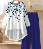 Women’s Floral Two-Piece Set – Elegant Long Sleeve Top & Matching Pants | Casual, Comfortable & Stylish Vacation Outfit - Image 5